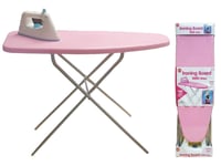 Pink Ironing Board & Iron Metal Legs Kid Girls Pretend Role Play Toy Gift