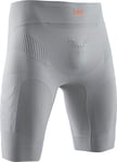 X-Bionic Twyce 4.0 Run Men Shorts Homme, Dolomite Grey/Sunset Orange, FR : S (Taille Fabricant : S)