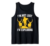 I'm not lost I'm exploring vintage men women Deer Hunting Tank Top