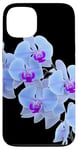 Coque pour iPhone 13 Magnifique orchidée bleue Phalaenopsis en forme de mania