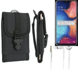 For Samsung Galaxy A20e + EARPHONES Belt bag outdoor pouch Holster case protecti