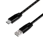 LOGILINK - USB-A 2.0 cable USB-A male to USB-C male, black, 1m