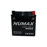 Batterie moto NUMAX NB10L-B2 SLA 12V 11Ah 120A Dimensions: 136x75x141mm et plus à Droite