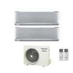 Climatiseur inverter dual split etherea silver 12+12 avec cu-2z50tbe r-32 wi-fi integrated 12000+12000 silver - Panasonic