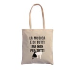 ALL YOU CAN TEE Le Musicologue, Sac fourre-tout La Musique, ivoire (ral 1013), Taglia unica, Contemporain