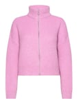 Vmyoko Ls Highneck Zip Cardigan Ga Boo Tops Knitwear Cardigans Pink Vero Moda