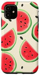 Coque pour iPhone 11 Motif pastèque, thème pastèque, fruit aquarelle