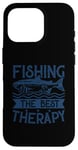 Coque pour iPhone 16 Pro Best Fun Adult Men Humour Fishing The Best Therapy