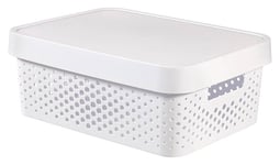 Storage Basket - White CURVER Infinity Dots Set of 4 Storage Boxes 4.5 and 11L