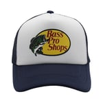 Bass Pro Shop Outdoor Hat Trucker Mesh Cap - Herr och Dam En Storlek Passar Alla Snapback Stängning - Perfekt för Jakt & Fiske-Perfet Navy blue 0