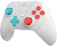 Manette Sans Fil Compatible Bluetooth Nfc Turbo Gamepad Pour Nintendo Switch Pro Ns Lite Pc 3d Joysticks Gamepad Avec 6 Axes, Gris