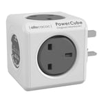 Allocacoc PowerCube 'Original Monitor' Mains Plug, 4-Socket, Docking System, Chi