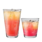 Duralex Prisme Cocktail Glasses Set Highball Tumblers 220ml, 330ml x12