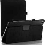 Folio Plain Leather Stand Case For Apple iPad 10.2 9th Generation 2021 8th Generation 2020 & 7th Generation 2019 (Black)