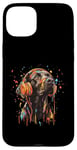 Coque pour iPhone 15 Plus Chocolate Labrador Pop Art Écouteurs amusants Chocolate Lab