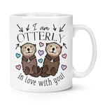 I Am Otterly In Love With You 10oz Mug Cup Funny Valentines Day Girlfriend