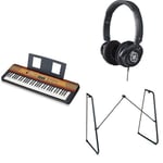 Yamaha Digital Keyboard PSR-E360MA, Maple - Entry-level digital keyboard bundled with HPH-150 Headphones, L-2C Keyboard Stand