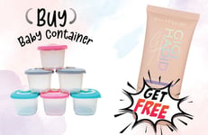 Baby Food Container 6Pcs Get Maybelline Gigi Hadid Strobing Liquid 08 FREE