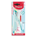 Maped Pince Agrafeuse 100% métal avec ôte agrafe intégré - 400 agrafes 26/6 incluses Coloris Pastel