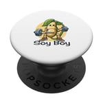 Faites le plein d'énergie grâce à la protéine de soja Funny Soy Boy Design PopSockets PopGrip Interchangeable