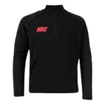 Nike B NK Dry SQD DRIL Top 19 T-Shirt à Manches Longues Garçon, Black/Ember Glow/Ember Glow, FR : XS (Taille Fabricant : XS)