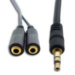 3.5mm hane till 2 honor Audio Splitter Kabel längd : 18,5 cm Svart