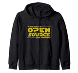 Programmer In The Realm Of Open Source Code Conquers Zip Hoodie
