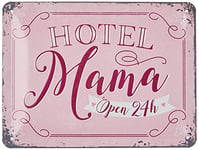 Nostalgic-Art Retro Tin Sign – Word Up – Hotel Mama – Gift idea for your mother, Metal Plaque, 15 x 20 cm