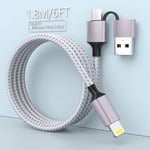 5-En-1 2 In 1 Usb C To Lightning Cable [Apple Mfi Certified] 1.8M Iphone Fast Charger Cable, Apple Usb C Cable Usb-C Power Delivery Charging Cord For Iphone 13/12 Pro Max/11/ Mini/X/Xs/Xr/8/7/6/5S/5E