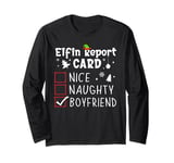 Boyfriend and Girlfriend Christmas Nice Naughty Xmas List Long Sleeve T-Shirt