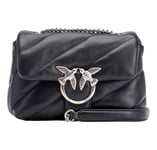 Pinko Sac Femme Love Puff Mini Logo Argent CL Z99O Couleur Noir