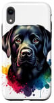 iPhone XR Black Lab Labrador Retriever Dog Artwork Case