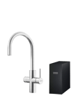 Franke Mythos Water Filter Hub 5-in-1 Swivel J Spout Single Lever Electric Kitchen Tap, Stainless Steel