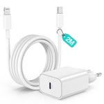 Rapide Chargeur Iphone 14,2M [Apple Mfi Certified] Long Câble Usb C Vers Lightning Cable Et Type C Adaptateur,Usb C Mural Alimentation Pr Secteur Pour Iphone 14/13 Pro /Plus/12/11/Se/X/Xs/Xr/8