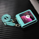 TIANYUE Cover for Motorola Razr 50 Ultra Case, with [lanyard] [Card Slots] Leather, Elegant and Stylish Flip Case for Motorola Razr 50 Ultra-Blue