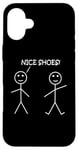 Coque pour iPhone 16 Plus Nice Shoes Sarcasme Funny Stickman Stick Figure Sarcastique Pun