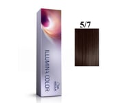 Wella Professionals, Illumina Color, Permanent Hair Dye, 5/7 Light Chestnut Brown, 60 Ml