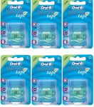 6 Pack X Oral B Satin Tape Dental Floss 25m (Pack of 6)  BRAND NEW ORIGINAL