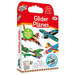 Galt Glider Planes - 4 Foam Planes Craft Kit for Kids to Colour,Build and Fly - 8 Washable Pens,Stickers and Guide Book - Fun Childrens Arts and Crafts Activity Pack - Girls and Boys Ages 5 Years Plus