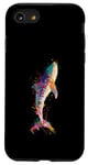 Coque pour iPhone SE (2020) / 7 / 8 Motif requin artistique aux couleurs vives