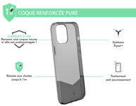 Coque Renforcée iPhone 12 Pro Max PURE Noire - Garantie à vie Force Case