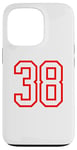 Coque pour iPhone 13 Pro Numéro #38 Blanc Rouge Sport Numéro 38