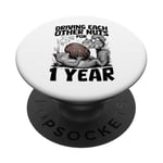 1st Wedding Anniversary 1 Year Driving Each Other Nuts PopSockets Swappable PopGrip