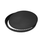 Moule Crostata / Plat A Tarte - Quiche Easyclean Noir 24 CM Eva Bas Amovible