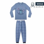 Pyjamas Stitch Kvinna Blå - XL