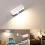 YiLaie Applique Murale Intérieure, Lampe Murale Magnétique Avec Batterie de 4000 mAh, Réglage de la Luminosité, Rotation de 360°, Applique Murale Chambre LED Tactile, Lampe Lecture au lit