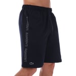 Lacoste Mens Lounge Logo Shorts in Navy Cotton - Size Small