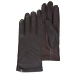 Isotoner Gants dos en cuir marron femme