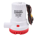 Pompe de cale silencieuse pour bateau, Micro vidange Submersible pour eaux us&eacute;es marines, pour &eacute;tang et piscine, 2000 GPH, 12V