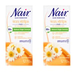 6 PACKS OF NAIR HAIR REMOVER FACIAL WAX STRIPS FOR SENSITIVE SKIN